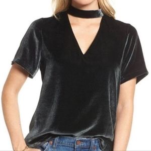 Madewell Velvet Silk Blend Choker Top size medium NWT